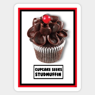 CUPCAKE SEEKS STUDMUFFIN Sticker